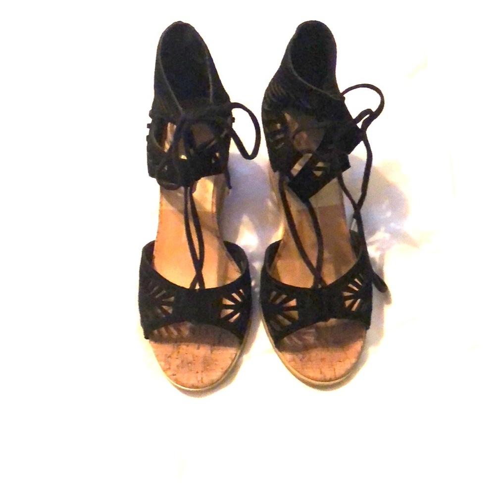 Lace up wedges
